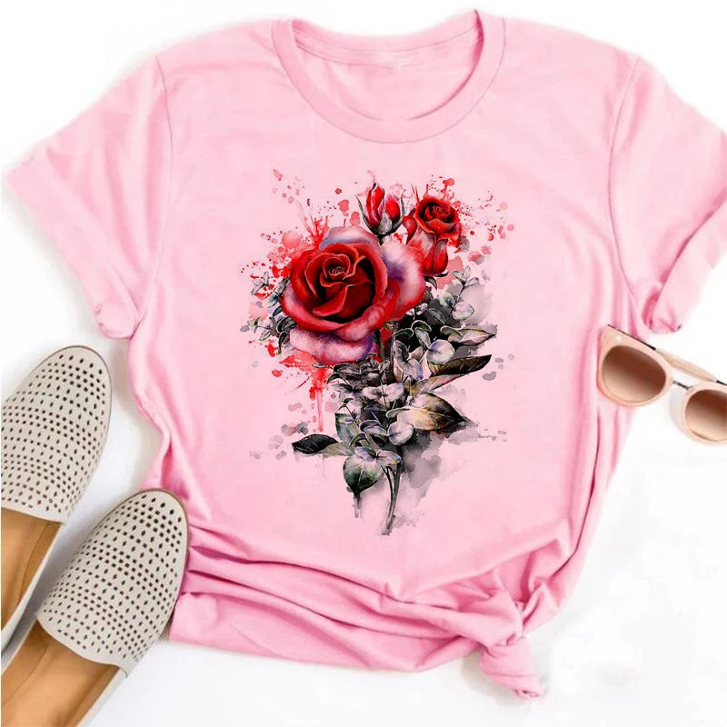 Damenoberteile mit Blumenmuster