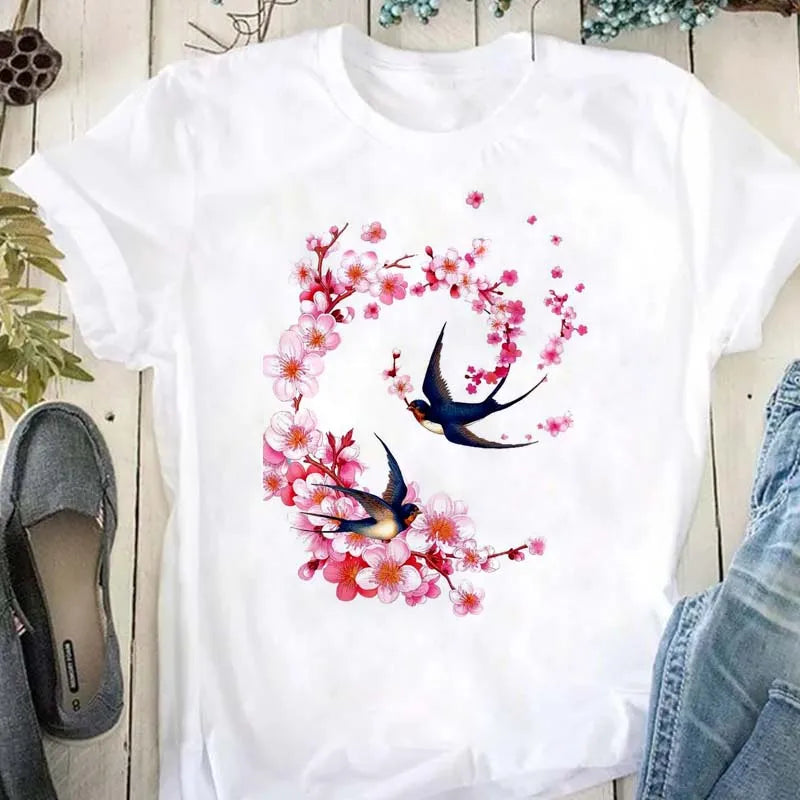 Damenoberteile mit Blumenmuster