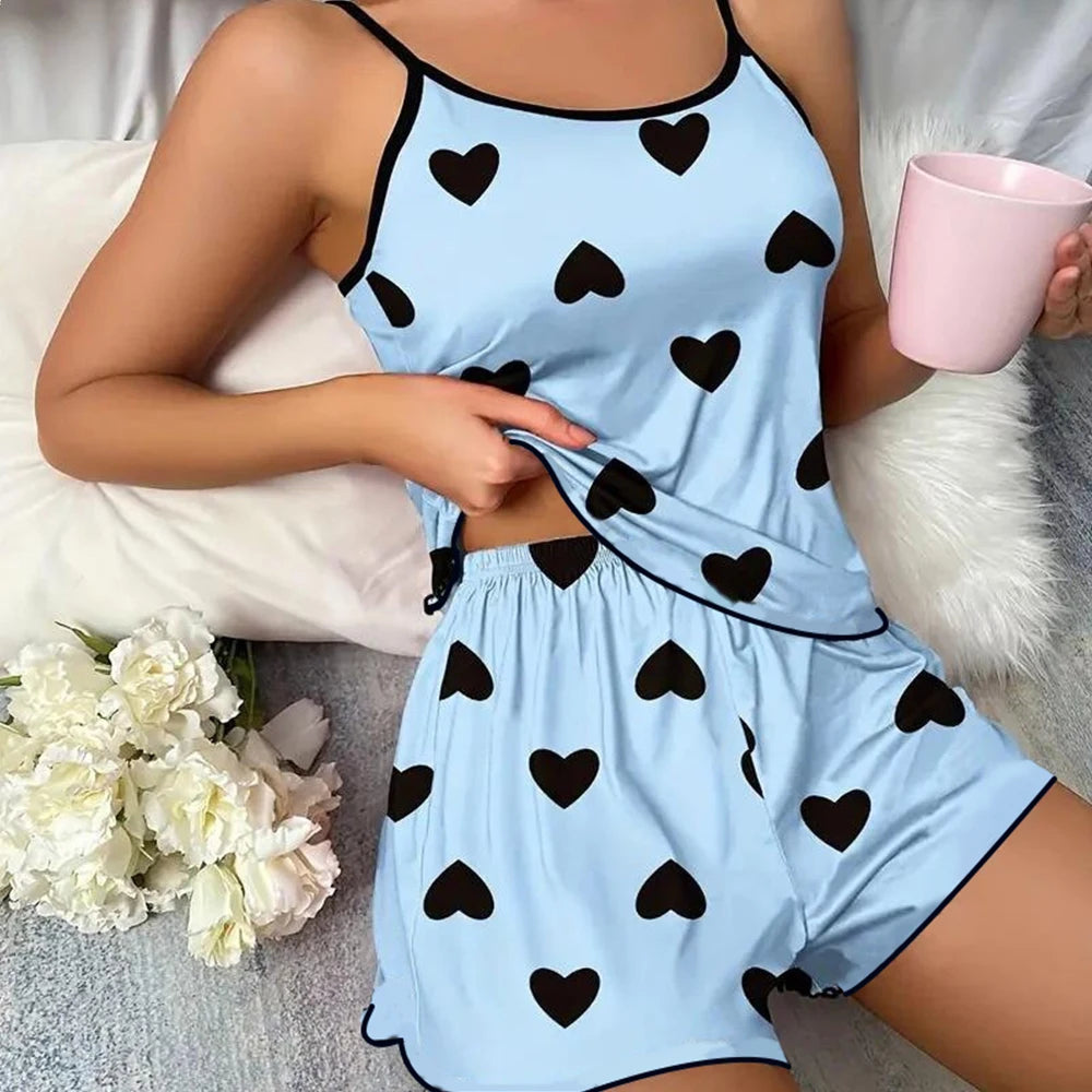 Set Pajamas T-Shirts Shorts