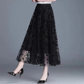 Floral Gauze Midi Skirt
