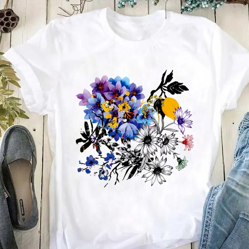 Damenoberteile mit Blumenmuster