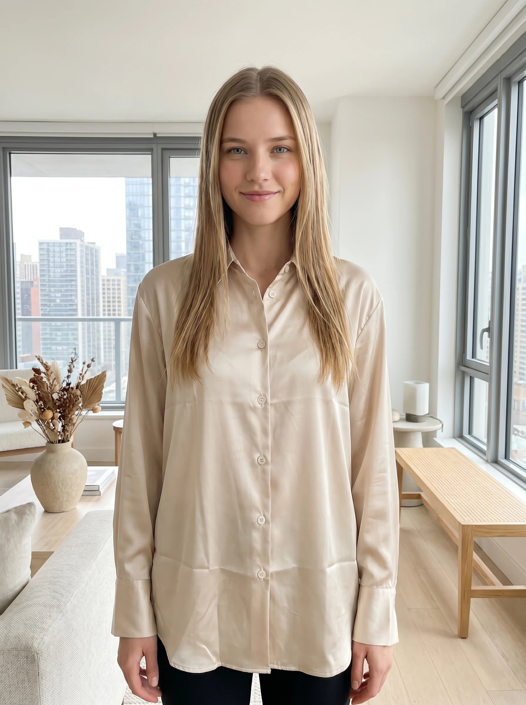 High Quality Women Office Blouse Chic Elegant Striped Casual Single Breasted Shirts Popular Streetwear Skin-friendly Top Clothes
