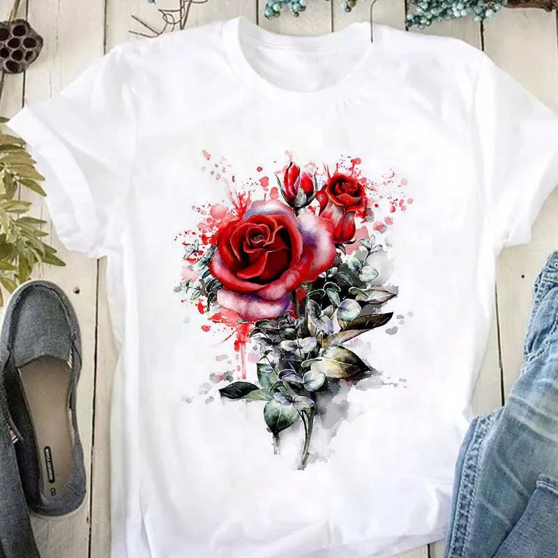 Damenoberteile mit Blumenmuster