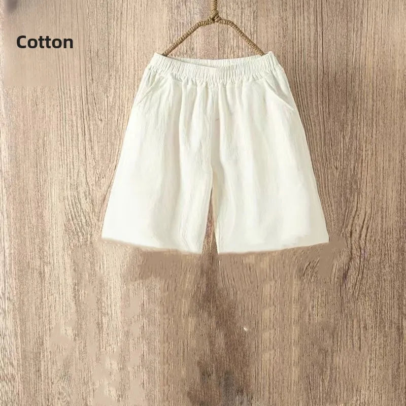 Damen Freizeithose aus Baumwolle und Leinen