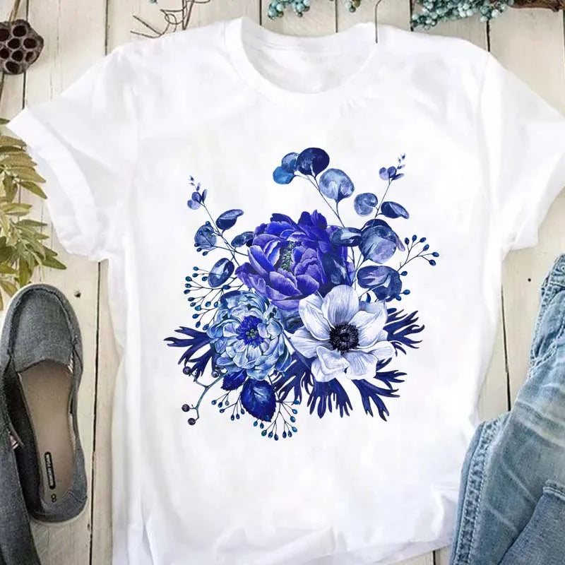 Damenoberteile mit Blumenmuster