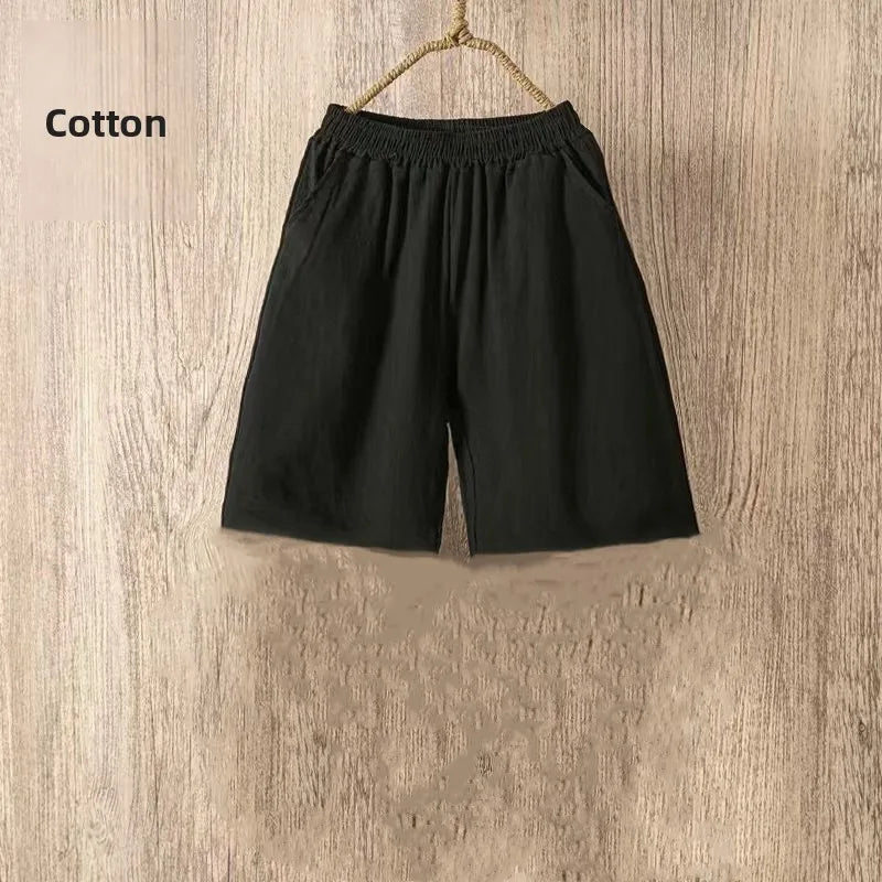 Damen Freizeithose aus Baumwolle und Leinen