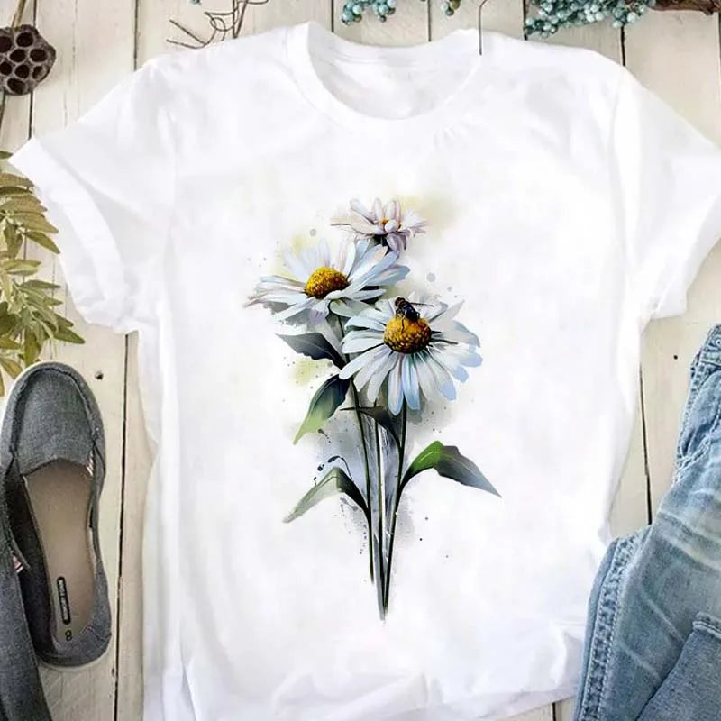 Damenoberteile mit Blumenmuster
