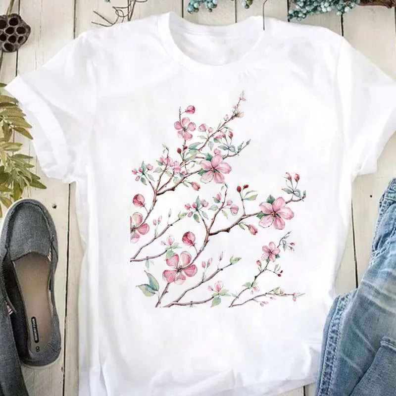 Damenoberteile mit Blumenmuster
