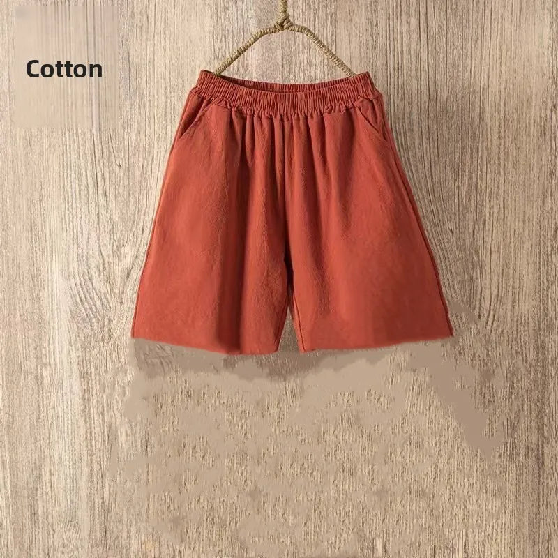 Damen Freizeithose aus Baumwolle und Leinen
