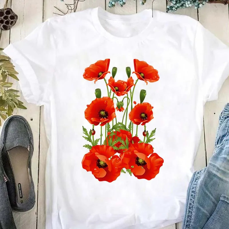Damenoberteile mit Blumenmuster