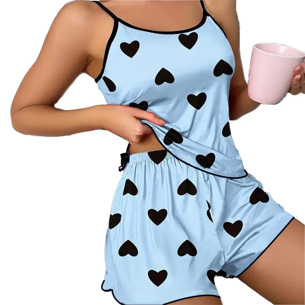 Set Pajamas T-Shirts Shorts