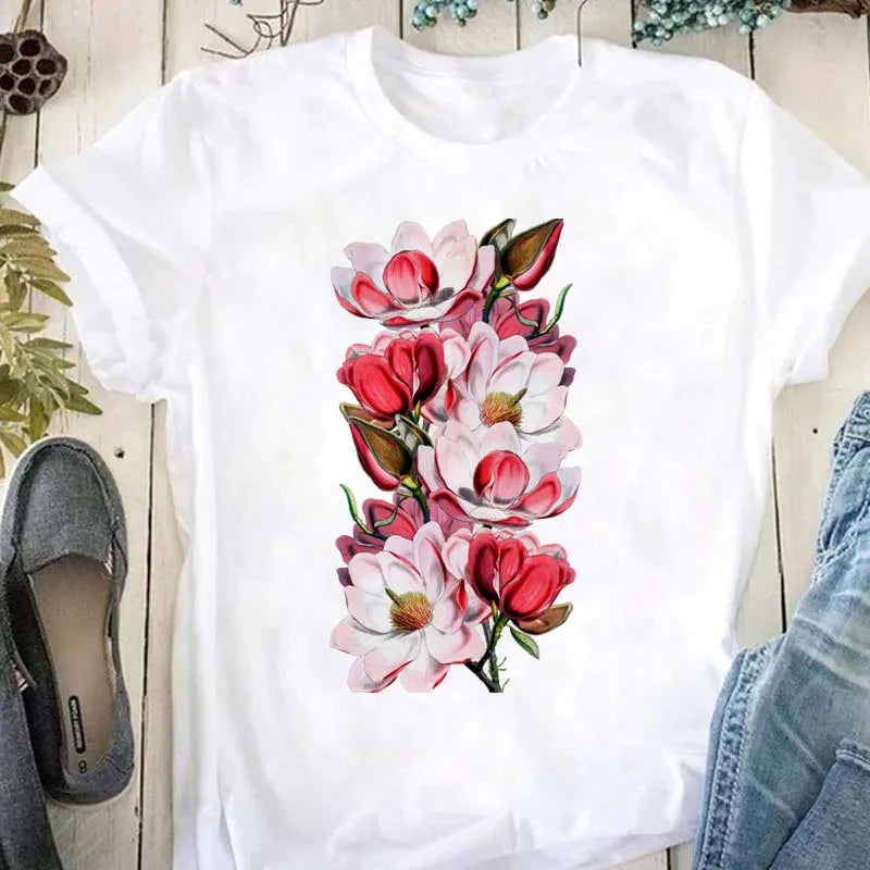 Damenoberteile mit Blumenmuster
